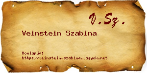 Veinstein Szabina névjegykártya